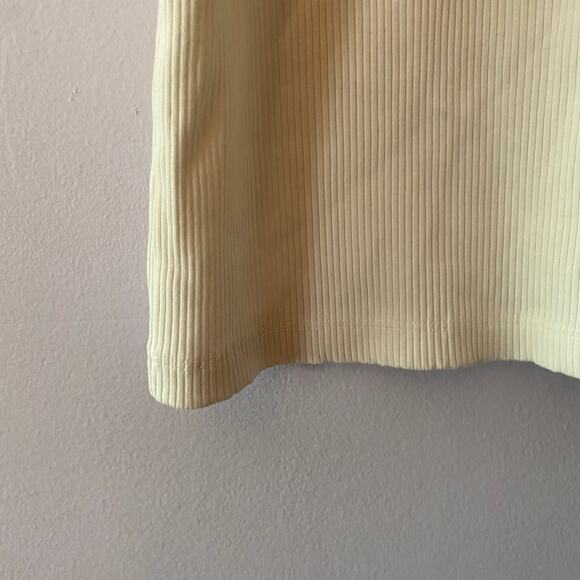 NWT Faherty Women's size XL White Freestyle Ribbed Knit Tee Scoop Neck Cotton - Picture 7 of 11